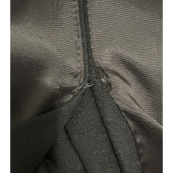 Vintage Christian Dior Loro Piana Black Lambswool Coat 60s Shawl Collar USA 14 - Picture 7 of 7